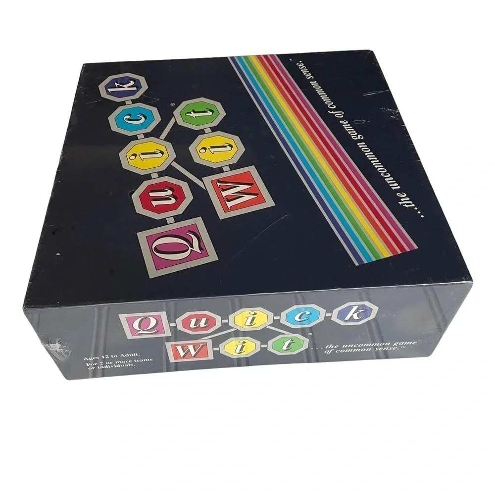 Vintage Quick Wit Board Game Common Sense Trivia Brand New Sealed 1987 family
